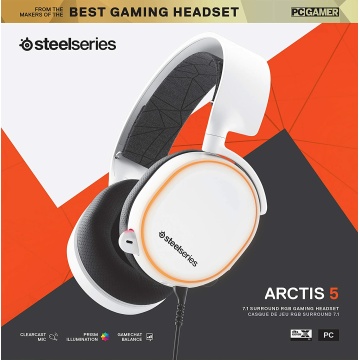 SteelSeries Arctis 5 Gaming Headset RGB DTS Headphone X v2.0 Surround PC PS4 weiß – Bild 2
