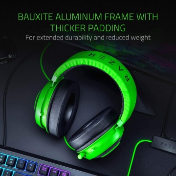 Razer Kraken Gaming Headset Kabelgebund PC PS4 Xbox 3,5mm Klinkenstecker grün – Bild 3