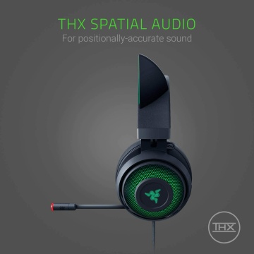 Razer Kraken Kitty Gaming Headset RGB Chroma THX Spatial 7.1 Surround schwarz – Bild 3