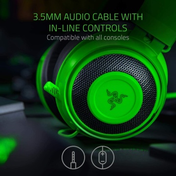 Razer Kraken Gaming Headset Kabelgebund PC PS4 Xbox 3,5mm Klinkenstecker grün – Bild 7