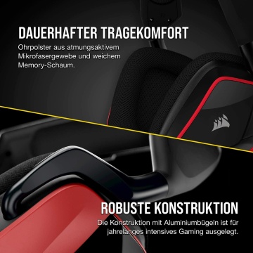 Corsair VOID ELITE Surround Gaming Headset 7.1 Surround Sound PC Xbox PS4 rot – Bild 7