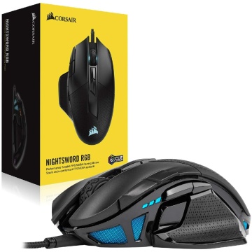 Corsair Nightsword RGB Gaming Maus FPS MOBA Optisch 18.000 DPI Sensor Gewichte – Bild 3