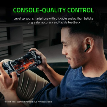 Razer Kishi für Android Smartphone Gaming Controller USB-C Anschluss Ergonomisches Design, Individuelle Passform für Handys, Analog-Stick, Ultra niedrige Latenz) Schwarz – Bild 5