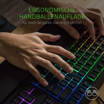 Razer Ornata Chroma Gaming Tastatur Mecha Membran Tasten Chroma RGB Beleuchtung und Ergonomischen Design mit Handballenauflage – Bild 3