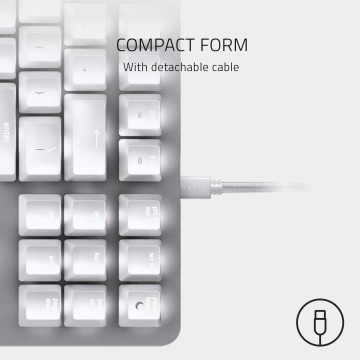 Razer BlackWidow Lite Mercury Mechanische Gaming Tastatur Razer Orange Switches US QWERTY – Bild 3