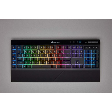 Corsair K57 RGB Wireless Gaming Tastatur Dynamische RGB Hintergrundbeleuchtung Leise 1ms Slipstream Wireless Technologie QWERTZ schwarz – Bild 4
