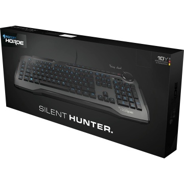 Roccat Horde Aimo Membranical Gaming Tastatur blaue LED Beleuchtung DE Layout grau – Bild 2