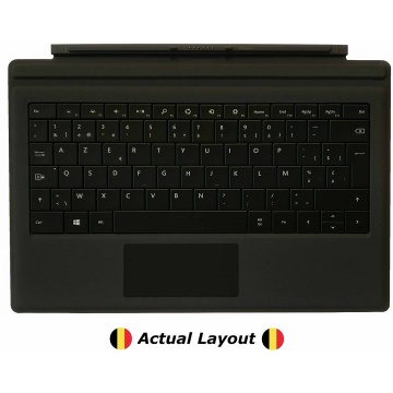 Microsoft Surface Pro 3 Type Cover mit belgischer AZERTY Layout Tastatur  Schwarz – Bild 2