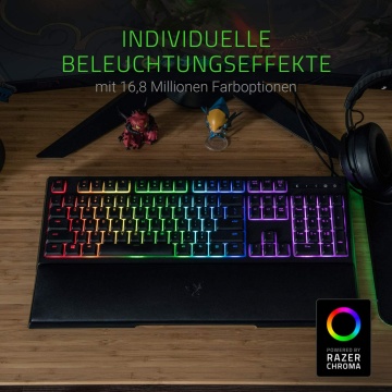 Razer Ornata Chroma Gaming Tastatur Mecha Membran Tasten Chroma RGB Beleuchtung und Ergonomischen Design mit Handballenauflage – Bild 8
