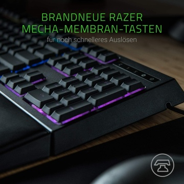 Razer Ornata Chroma Gaming Tastatur Mecha Membran Tasten Chroma RGB Beleuchtung und Ergonomischen Design mit Handballenauflage – Bild 11