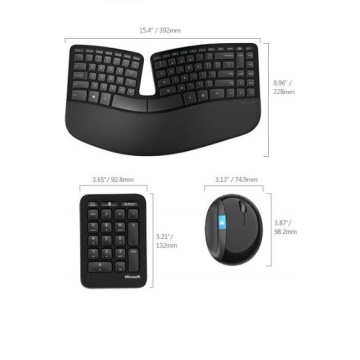 Microsoft Sculpt Ergonomic Desktop Kabelloses Tastatur  und Mausset ital QWERTY – Bild 2