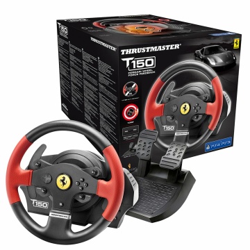 Thrustmaster T150 Ferrari Edition Lenkrad inkl  2 Pedalset Force Feedback Rot – Bild 3