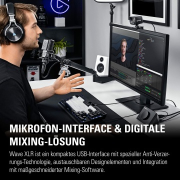 Elgato Wave XLR Audiomixer und Vorverstärker für XLR Mikro Interface-Steuerung 48 V Phantomspeisung Mac PC – Bild 4
