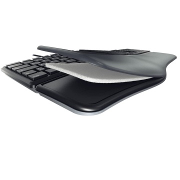 CHERRY KC 4500 ERGO ergonomische Tastatur gepolsterter Handballenauflage QWERTZ schwarz – Bild 4