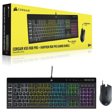 CORSAIR K55 RGB PRO + Harpoon Gaming Maus RGB PRO Gaming Bundle – Bild 2