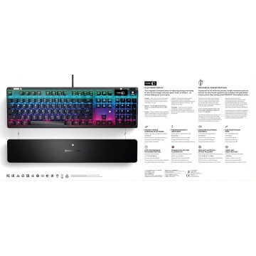 SteelSeries Apex 7 Mechanische Gaming Tastatur Oled Braun Schalter QWERTZ DE – Bild 9