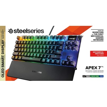 SteelSeries Apex 7 TKL Mechanische Gaming Tastatur OLED Rot Schalter UK QWERTY – Bild 8